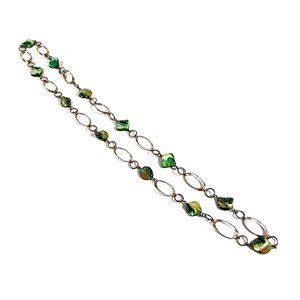 Necklace Womens Vintage Dyed Mother Of Pearl Bead Jewelry 38" Length Fashioin